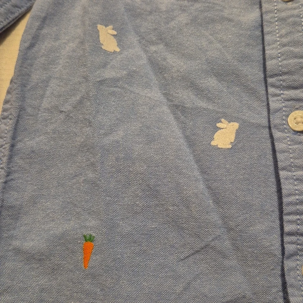 Janie and Jack boys 2T light blue embroidered Easter shirt VVGUC - Picture 3 of 6
